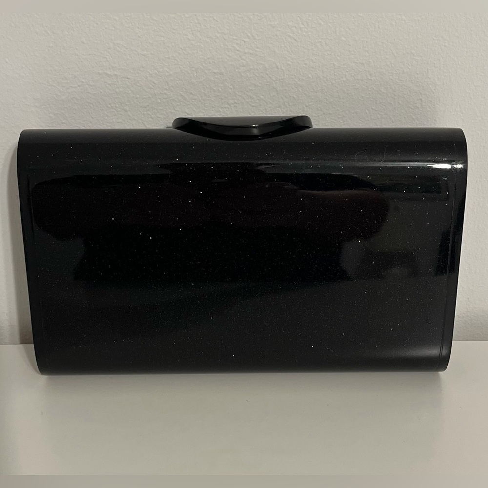 Edie Parker Mini Lara Clutch - Black/Obsidian